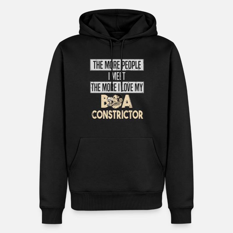 Boa Constrictor Schlange Schlangenliebe - Männer Premium Bio Hoodie - Schwarz