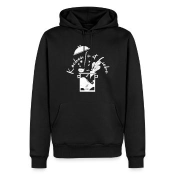 Kochen mit Liebe Hobbykoch Chefkoch Topf - Männer Premium Bio Hoodie - Schwarz - Vorne - Nico (187cm)