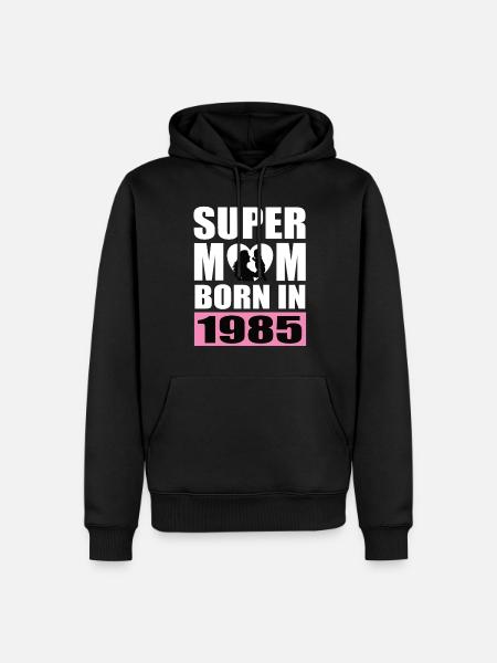 Mama birthday born 1985 - Men’s Premium Organic Hoodie - black