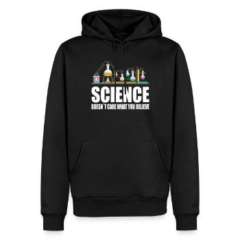 Wissenschaftler Science Doesnt Care Physiker - Männer Premium Bio Hoodie - Schwarz - Vorne - Nico (187cm)