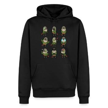 Molinasittich Perruche Perroquet Oiseau - Sweat à capuche Premium bio Homme - noir - Devant - Nico (187cm)