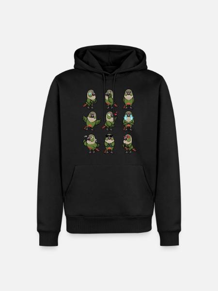 Molinasittich Parakeet Parrot Bird - Men’s Premium Organic Hoodie - black