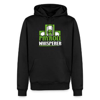 Payroll Whisperer RH Ressources Humaines - Sweat à capuche Premium bio Homme - noir - Devant - Nico (187cm)