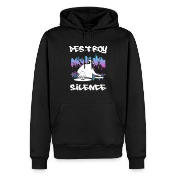DJ Geschenk Musik Discjockey Disco Techno Rave - Männer Premium Bio Hoodie - Schwarz - Vorne - Nico (187cm)