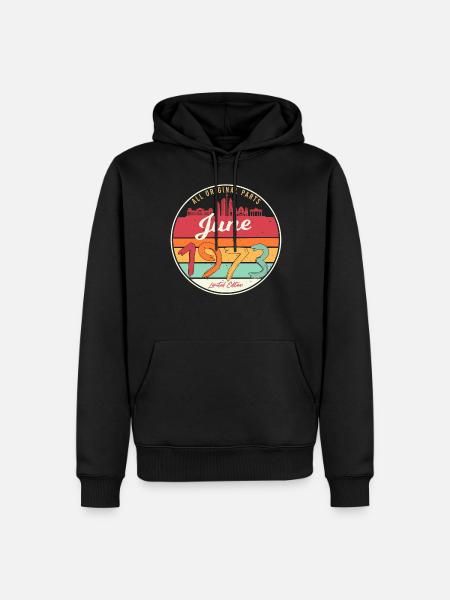 1973 Juin Limité - Sweat à capuche Premium bio Homme - noir