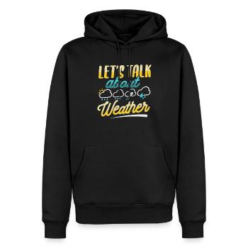 Meteorologe Wetter - Männer Premium Bio Hoodie - Schwarz - Vorne - Nico (187cm)