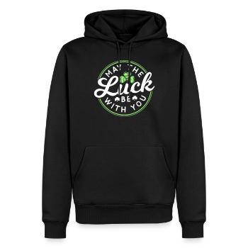 Que le bonheur soit avec vous Irlande irlandaise - Sweat à capuche Premium bio Homme - noir - Devant - Nico (187cm)