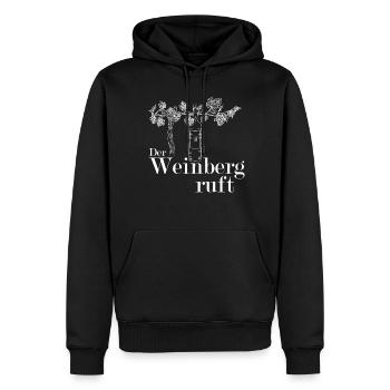 Wein Weinflasche Weinglas Weinberg Ruft - Männer Premium Bio Hoodie - Schwarz - Vorne - Nico (187cm)