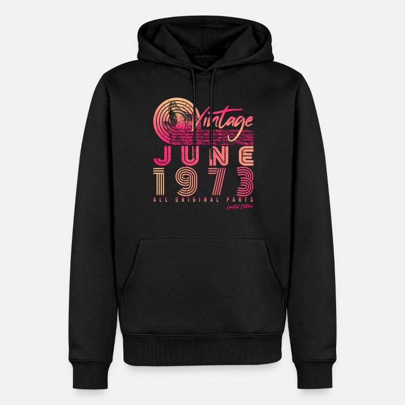 Juni 1973 Original - Männer Premium Bio Hoodie - Schwarz