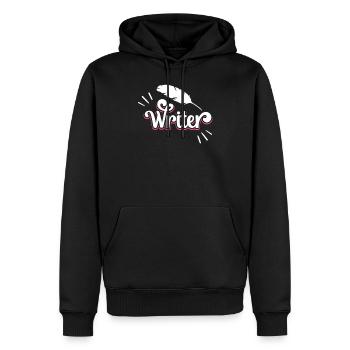 Autor Schriftsteller Schreiber Schreiben - Männer Premium Bio Hoodie - Schwarz - Vorne - Nico (187cm)
