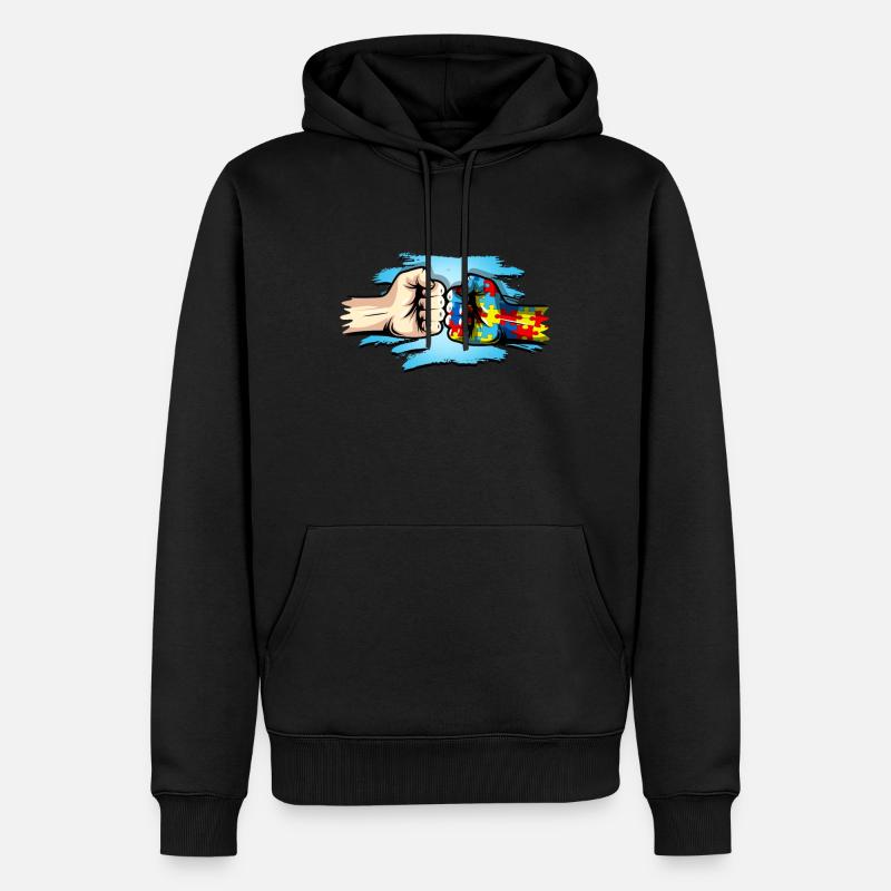 Autismus Geschenk Autist Asperger ADHS Autism - Männer Premium Bio Hoodie - Schwarz