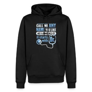 PHD-Abschluss Medizinischer Arzt PHD-Mutter - Männer Premium Bio Hoodie - Schwarz - Vorne - Nico (187cm)