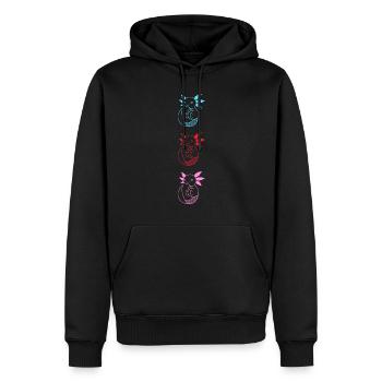 Süßes Axolotl Liebhaber Ambystoma Haustiere - Männer Premium Bio Hoodie - Schwarz - Vorne - Nico (187cm)