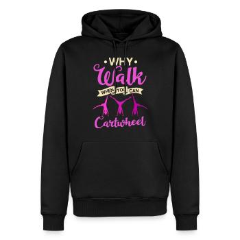 Cartwheel Gymnastique Roue Course Gymnastique Gymnaste - Sweat à capuche Premium bio Homme - noir - Devant - Nico (187cm)