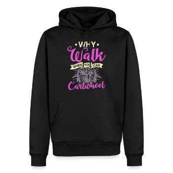 Cartwheel Gymnastique Roue Course Gymnastique Gymnaste - Sweat à capuche Premium bio Homme - noir - Devant - Nico (187cm)