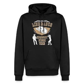 LINE DANCE COUNTRY MUSIC TIME - Sweat à capuche Premium bio Homme - noir - Devant - Nico (187cm)