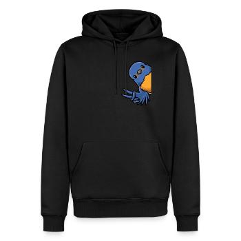 Hut Singer Bird - Men’s Premium Organic Hoodie - black - Front - Nico (187cm)