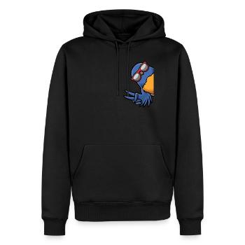 Hut Singer Bird avec lunettes de soleil - Sweat à capuche Premium bio Homme - noir - Devant - Nico (187cm)