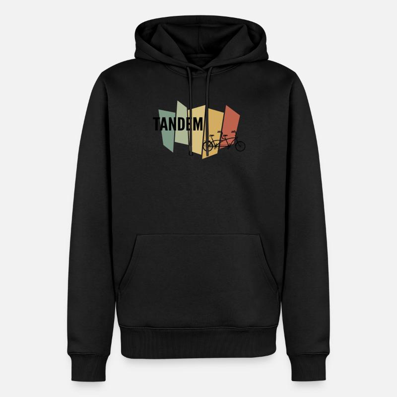 TANDEM - Sweat à capuche Premium bio Homme - noir