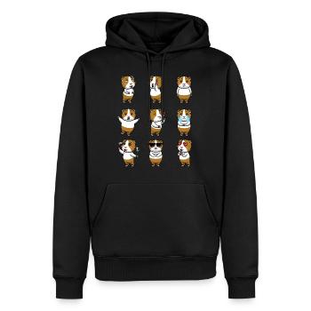 Cochons d’Inde Cochons d’Inde domestiques - Sweat à capuche Premium bio Homme - noir - Devant - Nico (187cm)