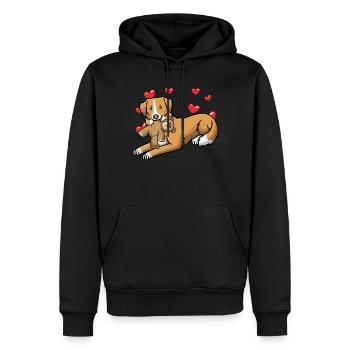 Nova Scotia Duck Tolling Retriever Hund - Männer Premium Bio Hoodie - Schwarz - Vorne - Nico (187cm)