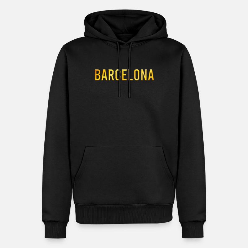 Barcelone - Sweat à capuche Premium bio Homme - noir