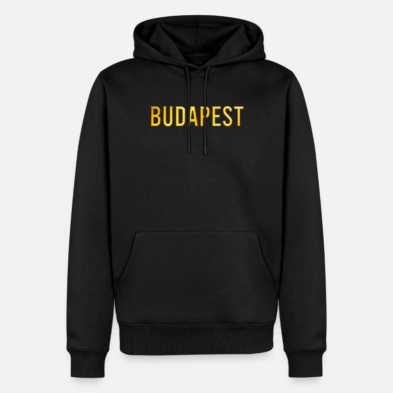 Budapest - Sweat à capuche Premium bio Homme - noir