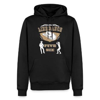 LINE DANCE - Männer Premium Bio Hoodie - Schwarz - Vorne - Nico (187cm)