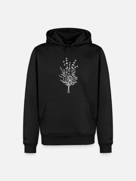 Wildflowers - Men’s Premium Organic Hoodie - black