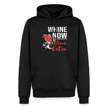 Marathon Läufer Laufsport Halbmarathon Wein - Männer Premium Bio Hoodie - Schwarz - Vorne - Nico (187cm)