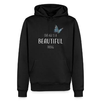 Schmetterlinge Gartenarbeit Garten - Männer Premium Bio Hoodie - Schwarz - Vorne - Nico (187cm)
