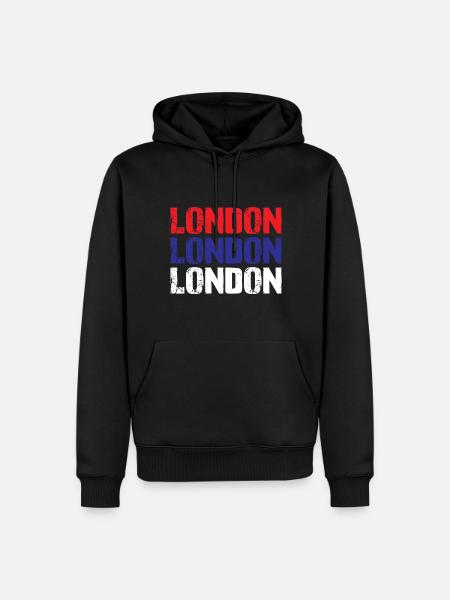 London - Men’s Premium Organic Hoodie - black