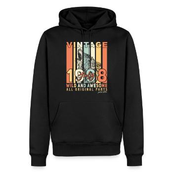 Meilleur mois de naissance Juillet 1998 - Sweat à capuche Premium bio Homme - noir - Devant - Nico (187cm)