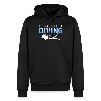 Je préfère plonger - Instructeur de plongée en mer - Sweat à capuche Premium bio Homme - noir - Devant - Nico (187cm)