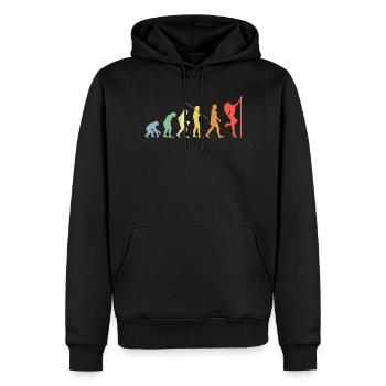 Pole Dance Evolution Retro Pole Dancer - Men’s Premium Organic Hoodie - black - Front - Nico (187cm)