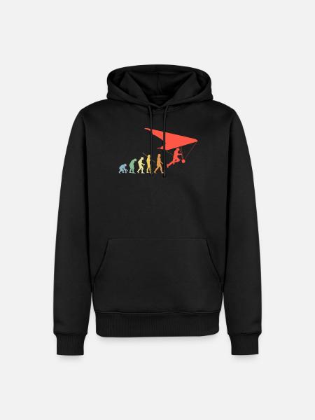 Paragleiten Evolution Retro Paragleiter Geschenk - Männer Premium Bio Hoodie - Schwarz