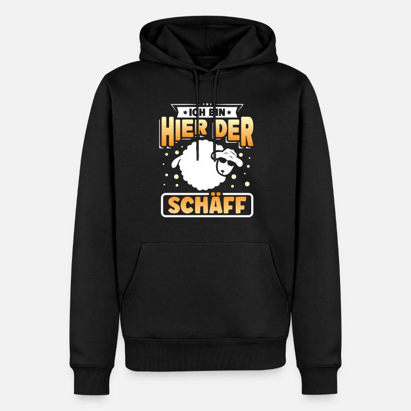 Ich bin hier der Schäff - Männer Premium Bio Hoodie - Schwarz