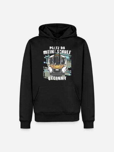 PLATZ DA MEINE SCHULE BEGINNT - Männer Premium Bio Hoodie - Schwarz