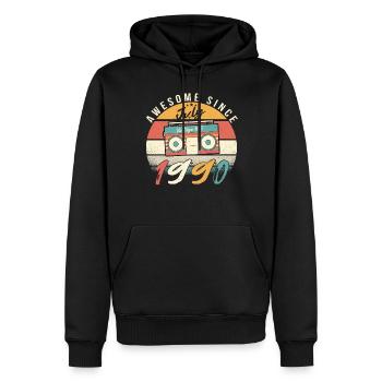 Legendärer Juli 1990 - Männer Premium Bio Hoodie - Schwarz - Vorne - Nico (187cm)