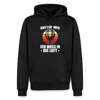 Heißluftballon Ballonfahrt Ballonfahrer Geschenk - Männer Premium Bio Hoodie - Schwarz - Vorne - Nico (187cm)