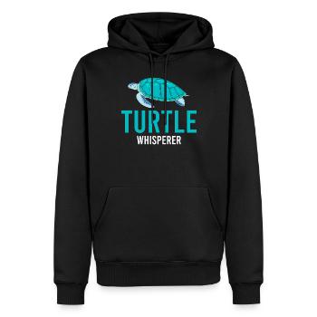 Turtle Whisperer - Ocean Sea Animal Turtle - Männer Premium Bio Hoodie - Schwarz - Vorne - Nico (187cm)
