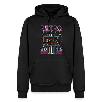 Le meilleur de 2015 Retro Cassette Vintage Anniversaire - Sweat à capuche Premium bio Homme - noir - Devant - Nico (187cm)