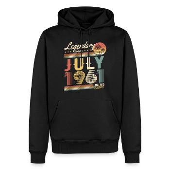 Legendary Since July 1961 Limited Edition - Männer Premium Bio Hoodie - Schwarz - Vorne - Nico (187cm)