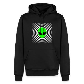 Alien Tshirt OVNI Alien Enfants Mars Messieurs - Sweat à capuche Premium bio Homme - noir - Devant - Nico (187cm)