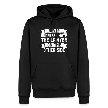 Avocat Avocat Avocat Juge Avocat Cabinet d’avocats - Sweat à capuche Premium bio Homme - noir - Devant - Nico (187cm)