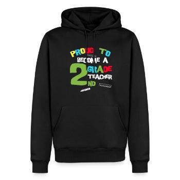 Teacher Tshirt 2nd grade Teacher Training Teacher School - Men’s Premium Organic Hoodie - black - Front - Nico (187cm)