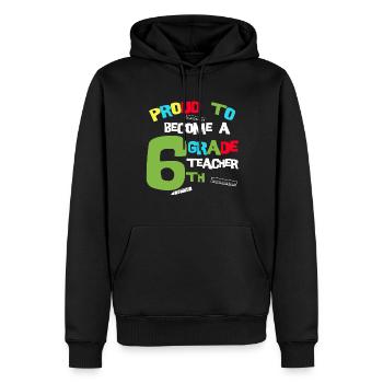 Teacher School Teacher 6th grade Primary school - Men’s Premium Organic Hoodie - black - Front - Nico (187cm)