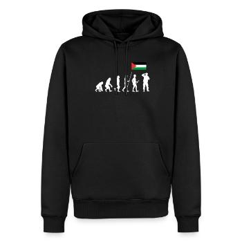 Palestine Cadeau Gratuit Palestine Bande de Gaza - Sweat à capuche Premium bio Homme - noir - Devant - Nico (187cm)