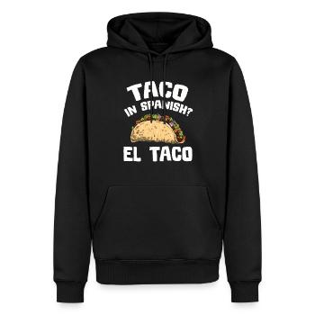 Taco Mexico Food Fast Food Nachos Fiesta Salsa - Men’s Premium Organic Hoodie - black - Front - Nico (187cm)