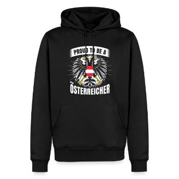 Österreich Tshirt - Männer Premium Bio Hoodie - Schwarz - Vorne - Nico (187cm)